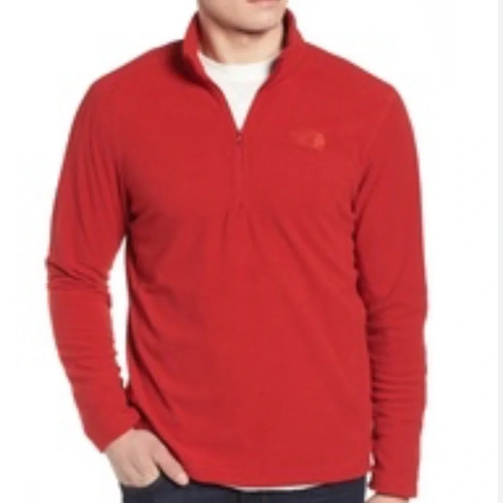 The North Face Red Fleece 1/4 Zip Men’s Long Sleeve | Size XL